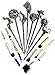 BlingSoul Game Of Thrones Costume Brushes Merchandise - Daenerys Targaryen Stark Mother Of Dragon Iron Throne Makeup Brush Hair Pins Set - Silver