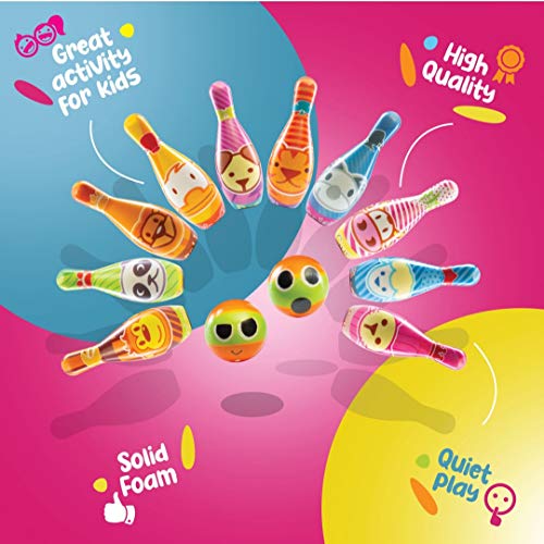 image for Play22 Kids Bowling Set with Carrying Bag - Colorful 12 Piece Toy Bowl