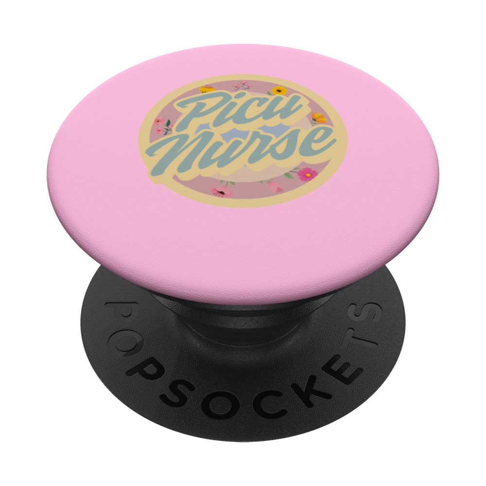PICU Nurse Floral Nurse Week Pediatrician Child Specialist PopSockets Swappable PopGrip