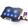 TopMate-C11-Laptop-Cooling-Pad-11-173-RGB-Gaming-Laptop-Cooler-High-Speed-6-Fans-Cooling-Stand-5-Adjustable-Hight-Phone-Stand-and-2-USB-Ports TopMate C11 Laptop Cooling Pad RGB Gaming Notebook Cooler, Laptop Fan Stand Adjustable Height with 6 Quiet Fans and…
