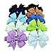 20pcs/lot 3 Inch Cute Kids Baby Girls headband Toddler Infant Chiffon Bowknot Headbands Solid Color Hair Bows Hair Band Accessories Christmas Gift