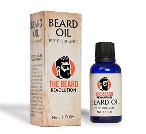 The Beard Revolution Pure Organic Beard Oil | Premium Unscented Beard Oil Packed With Vitamins & Natural Herbs |Suitable for All Beard Types | Inverted Dropper Technology | Prevents Pre-mature Greying