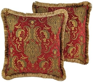 Sherry Kline China Art Red 20-inch Decorative Throw Pillows (Set of 2)