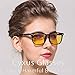 Cyxus Anti Blue Light Filter [Sleep Better] UV Block Radiation Eyestrain Reading Safety Glasses Square Computer Eyewear Vintage Classic Frame/Yellow 49mm Lens, Unisex(Men/Women) (Black)