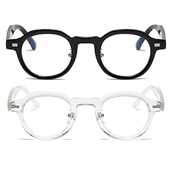 JOVAKIT Trendy Round Blue Light Blocking Glasses