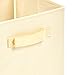 EZOWare Set of 6 Foldable Fabric Basket Bin Collapsible Storage Cube For Home, Shelf Cabinet (Beige)