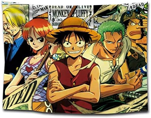 MCGMXG Tapestry One Piece Anime Wall Tapestry Living Room Bedroom Wall Hanging Home Decor Wall Hanging, Sheets Tapestry (Color : D, Size : 150CM×200CM)