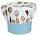 Handstand Kitchen Child's 100% Cotton Pretty Print Adjustable Band Chef's Hat - Milk and Cookies