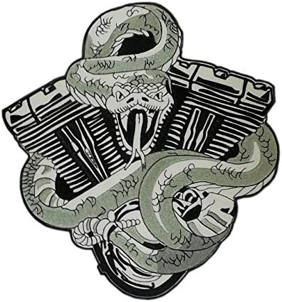 Poison In The Tank Big Back Patch Iron On Sew On Snake Biker Rocker MC 9.06 Inch