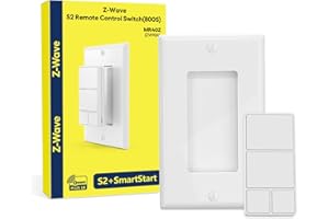 Minoston 800 Series Z-Wave Scene Controller, 4 ZWave Button, Zwave Plus Wall Switch Remote Control, Support Long Range, Work with Z Wave Hubs (MR40Z)