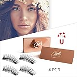 Magnetic Eyelashes Double Magnet Ultralight False Eye Lashes No Glue Premium Quality Soft and 3D Effect Silk Eyelash 4 Piece Full Strip New Style