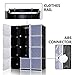 Lifewit 4-Tier Clothes Closet DIY Portable Wardrobe Freestanding Large Space Storage Organizer Black with White Doors