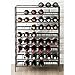 MyGift Gray Metal Wine Rack Freestanding Floor Stand, 9 Tier Wine Bottle Shelf - Holds up to 54 Bottles