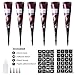 Henna Tattoos Kits - 6 Brown Natural Temporary Henna Tattoo Paste Cone with 48 x Adhesive Stencil, 1 x Applicator Bottle and 4 x Plastic Nozzle (brown)