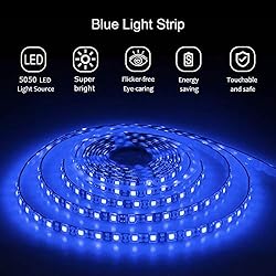 ALITOVE 16.4ft 5050 Blue LED Flexible Strip Ribbon