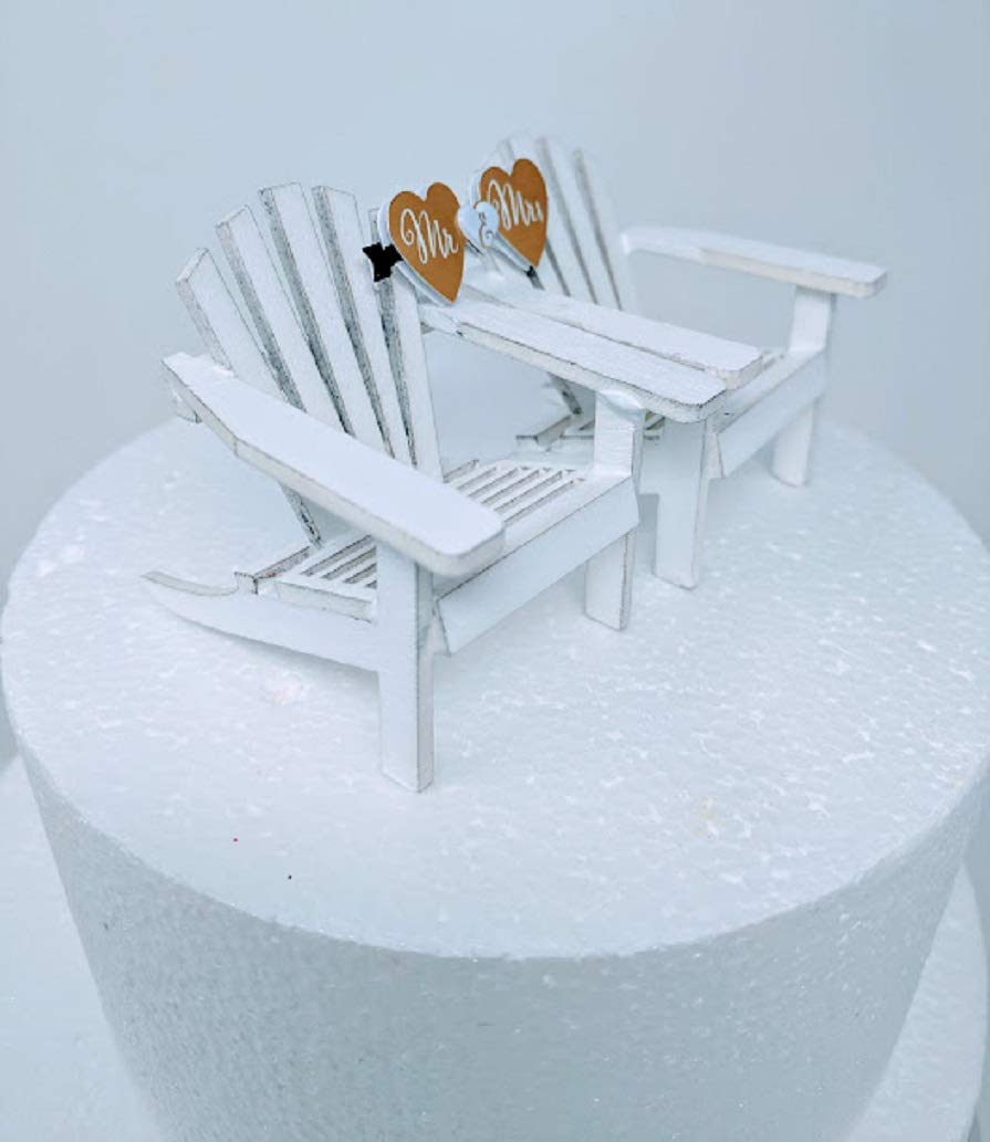 Beach Wedding Cake Topper Bride Groom Cake Topper Destination Wedding Adirondack Chair Cake Topper Party Supplies Handmade Products Snowrobin Jp