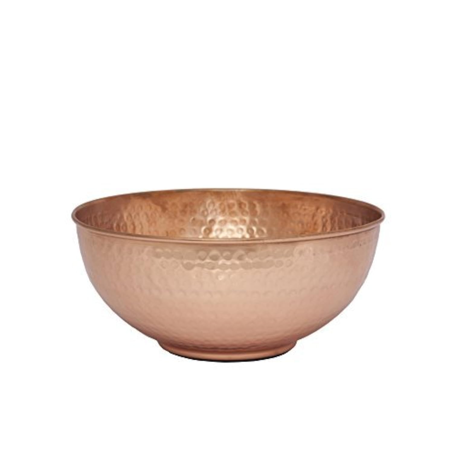 GoCraft Pure Copper Mixing Bowl with Hammered Finish for Salad, Egg Beating, Decorative & Kitchen Serving Purposes - 7.5" (Medium)