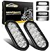 Partsam 2pcs Trailer Truck RV White 10 LED Rubber Mount 6