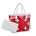 Xleoo Oversized colorful Monogram real leather Never fill in full shoulder handbags Red/Pink
