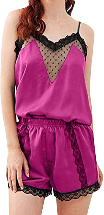 Amazon Co Jp レディースセクシーパジャマ 激安春夏秋無地レースサスペンダーナイトウェア2点セット 安い日韓風nightdress 欧米風bobogojp ライトトップス ショーツパンツ ファッション 大人気日常部屋着 快適なpajama ｓ 3ｘｌ おしゃれ 大きいサイズ シンプル魅力 楽器