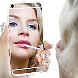 iPhone 7 Mirror Case | Mirrored Clear Case for iPhone 7, Thin, Ultra Flexible Silicone Cover with TPU, Really Slim Soft (iPhone 7 Rose)