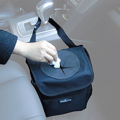 Big Ant Car Trash Bag Car Trash Bag for Little Leak Proof – Car Garbage Bag with Lid and Storage Pockets