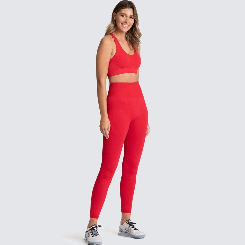 gym leggings red