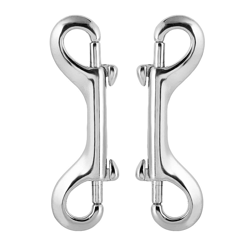Nifocc Double Ended Bolt Snap Hooks Heavy Duty Trigger Snaps Lobster Clasp Fastener Clip - 2 Pcs
