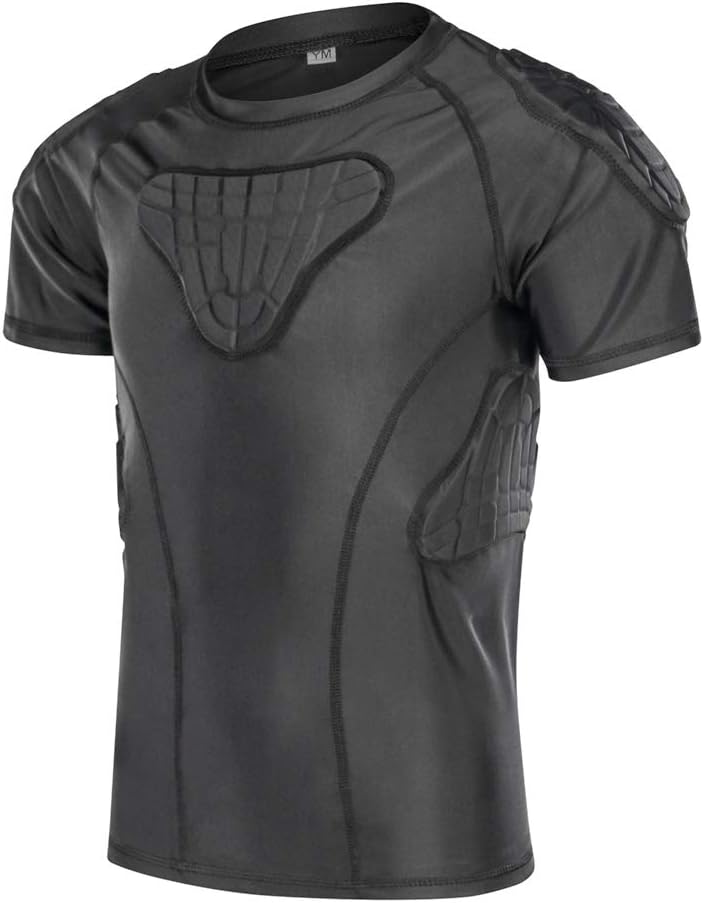 DGXINJUN Padded Compression Shirt Chest Protector Parkour Extreme Exercise Suit for Boys : Clothing