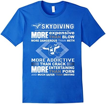 Mens Skydiving - More Expensive More Entertaining Small Royal Blue