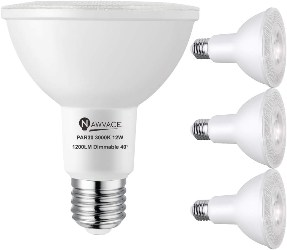 PAR30 LED Flood Light Long Neck 3000K Dimmable Warm White 12W=75W