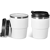 CHLJAR 6oz Espresso Cups, Insulated Espresso Cups Set of 2, Expresso Shots Cup, Stainless Steel Shot Glasses for Coffee, Portable Espresso Travel Mug for Camping