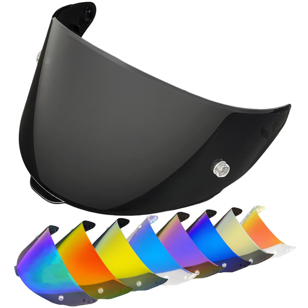 Photo 1 of Moontogo Helmet Shields for KYT TT Course Viseira Capacete Uv Protection Windshield High Strength Sunshield Accessories (Black)