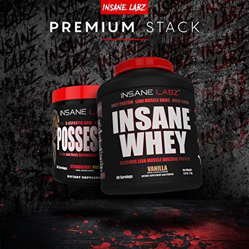 Insane Labz Insane Whey,100 Muscle Building Whey Protein, Post Workout, BCAA Amino Profile