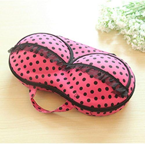 Storage Bag Box Protect Bra Organizer Container Underwear Case Travel Portable (Rose)