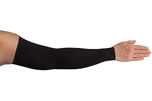 Lymphedivas Onyx Arm Sleeve 20-30mmHg Long with Diva Diamond Band (Large)