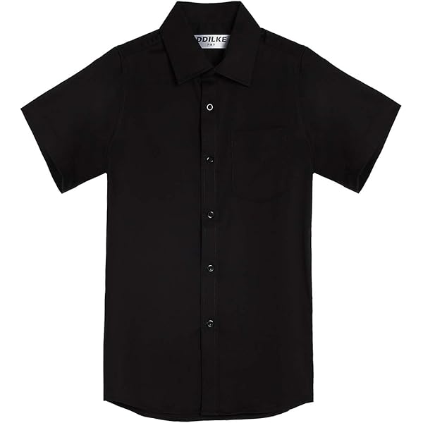 Lycody Boys Button Down Shirt Short Sleeve Kids Collared