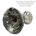 Etubby Crystal Knobs - 8Pcs 30mm Luxury Diamond Shaped Glass Knobs with Screws for Drawer Cupboard & Wardrobe Doors - Gray