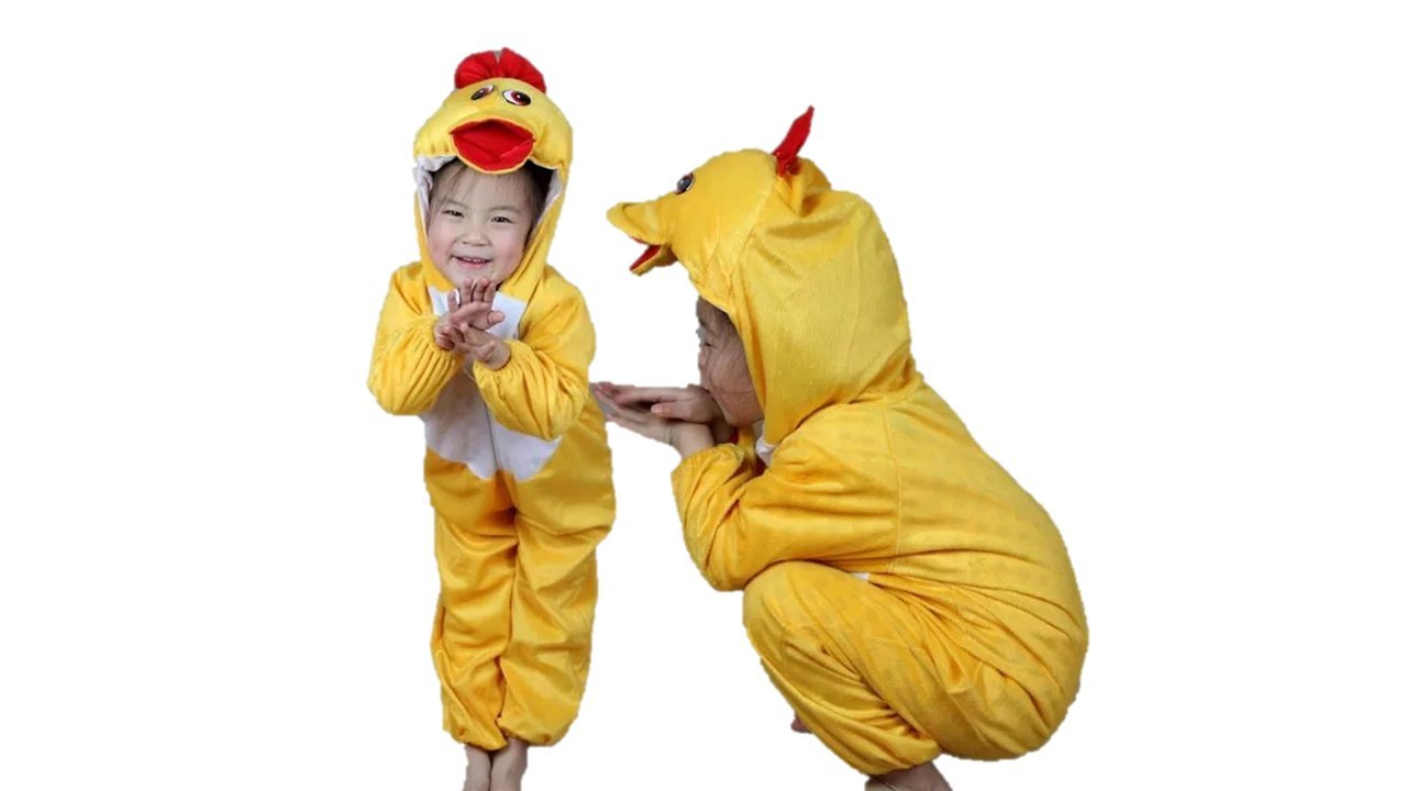 Matissa Kids Animal costumes Boys Girls Pijamas Fancy Dress outfit Cosplay Children (Duck, L (For kids 105-120 cm tall))