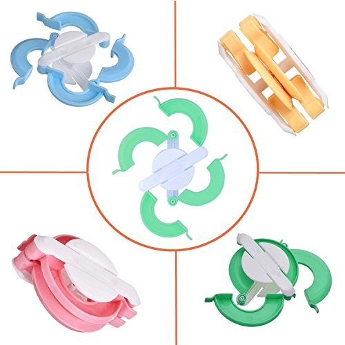Pompom Maker,4 Sizes Pom pom Makers for Fluff Ball Weaver Needle Craft DIY Wool Knitting Craft Tool Set Decoration (4) - Thumbnail 5