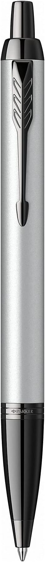 Parker IM Ballpoint Pen Matte Grey with Black Trim Medium Point Blue Ink Refill