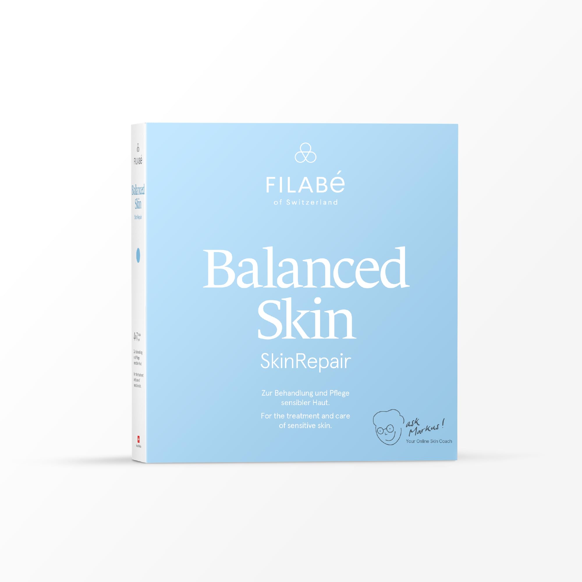 Balanced Skin - For the prevention of skin problems. Refines the pores. Pack for 28 days. Vegan and additive-free - Swiss made by Filabé of Switzerland