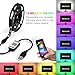 JACKYLED LED Light Strip App Bluetooth Controller 3.3ft RGB SMD5050 LED USB Plug 16 Million Colors Sync to Music & Timer Flexible Strong Adhesive Backlight Kit for TV Backlight DIY Light