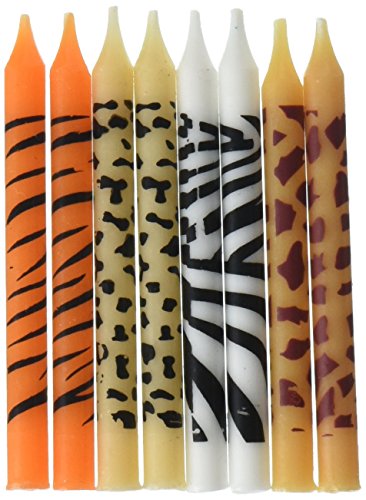 Oasis Supply Animal Print Birthday Candles, 2.25-Inch