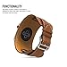 MoKo Band for Apple Watch Series 3 Bands, Genuine Leather Smart Watch Band Cuff Strap Replacement for 42mm Apple Watch 2017 Series 3/2/1, BROWN (Not Fit 38mm Versions)