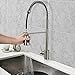 VCCUCINE Modern Commercial Stainless Steel Brushed Nickel Single Handle Pull Out Sprayer Kitchen Faucet,Pull Down Spring Bar Sink Faucets
