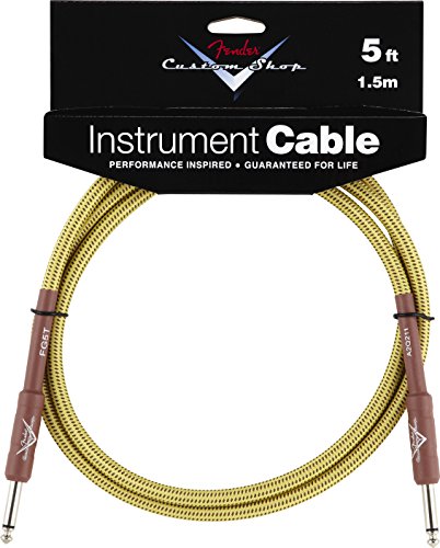 Fender Custom Shop Performance Series Cable (Straight-Straight Angle) for electric guitar, bass guitar, electric mandolin, pro audio