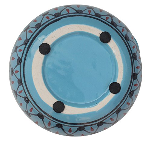 SALE 2018 - AB Handicrafts - Ceramic Blue Black Hand Painted Yarn Bowl for Yarn Storage / Crocheting & Stitching Accessories / Best Gifts for Men,Women and Seniors - Thumbnail 5