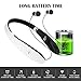 Bluetooth Headphones, Foldable Bluetooth Headset with Retractable Earbuds, Noise Cancelling Stereo Neckband Wireless Headset 16 Hours Playtime, V4.1, Built-in Mic