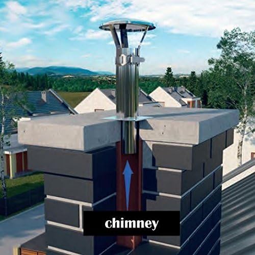 Stainless Steel Chimney Flue Cowl Pipe Rain Cover Protector Cap Ending 100-130mm, silver - Image 4